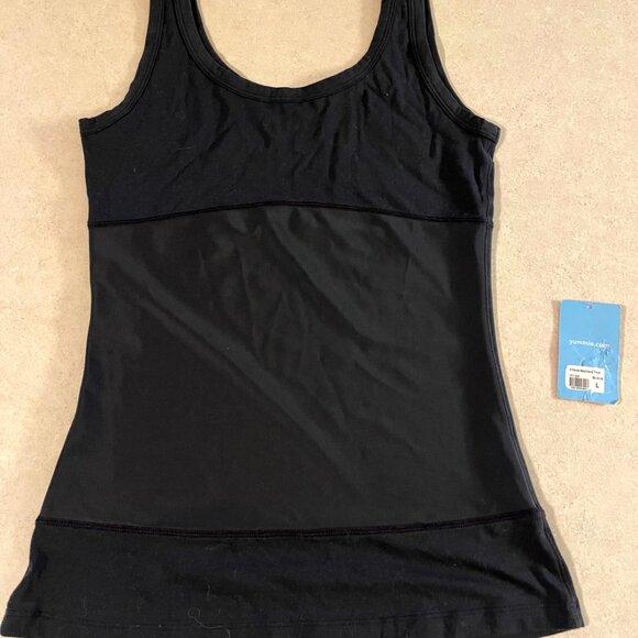 NWT  Yummie Tummie Womens Shapewear Tank Top 3 Panel Black Holds in Tummy Size L - Picture 5 of 7